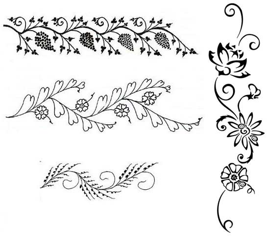 Pochoirs à motifs pour le tatouage