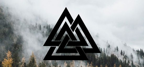 Trois triangles - le symbole valknut