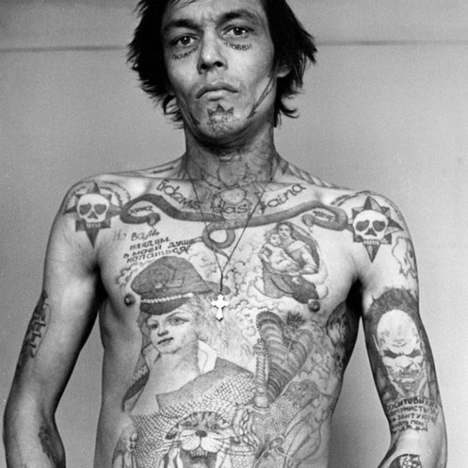 Les tatouages de prison et leur signification sur le corps