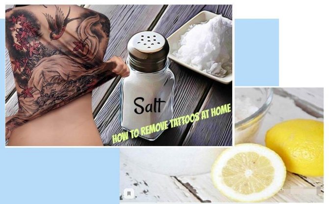 Enlèvement des tatouages au sel
