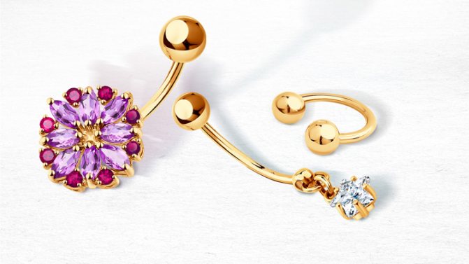 Bijoux de piercing en or