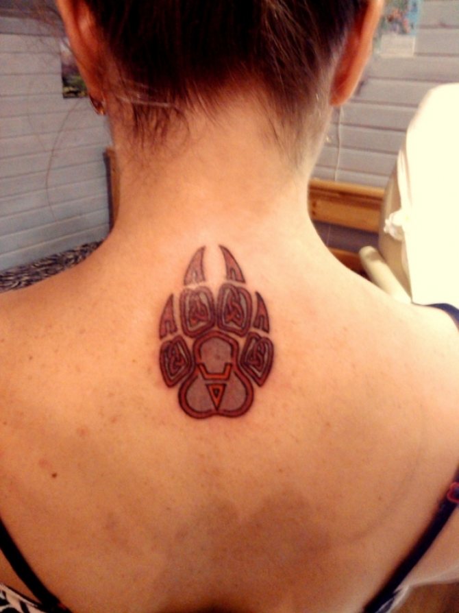 Un sceau de Velez peut également être appliqué sous forme de tatouage, qui ressemble à une patte d'ours.