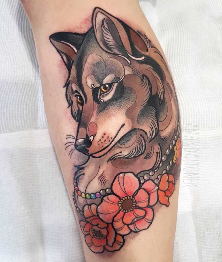 signification du tatouage de loup pour fille