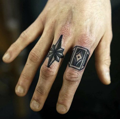 Voleurs tatoués sur les doigts. Signification, photo