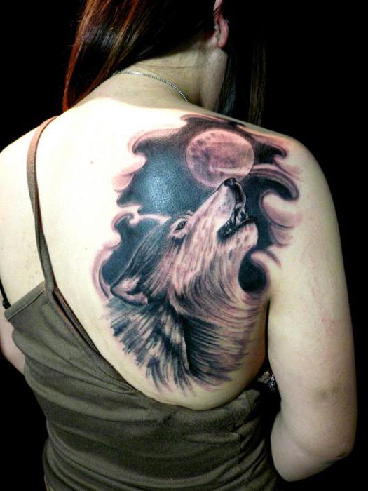 Tatouage de la signification de la lune du loup hurlant
