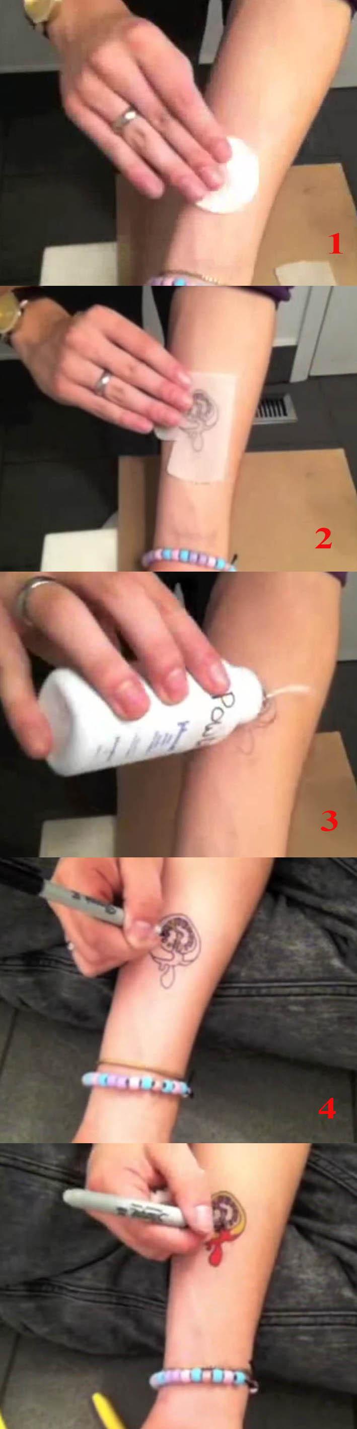 Tatouage temporaire avec le stylo Sharpie