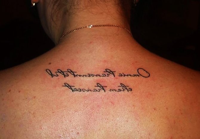 Toutes les choses passent et cela passera en tatouage latin. Qu'est-ce que cela signifie ?