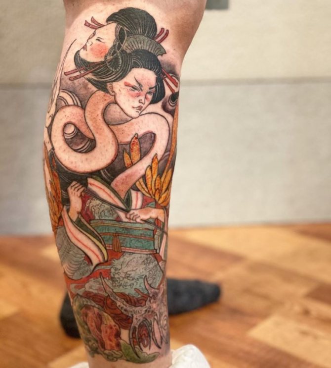 Masque de tatouage japonais