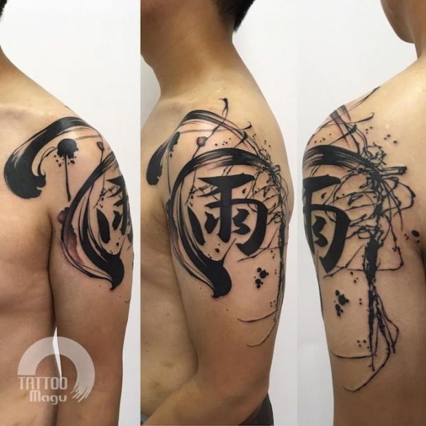Tatouage de caractères japonais