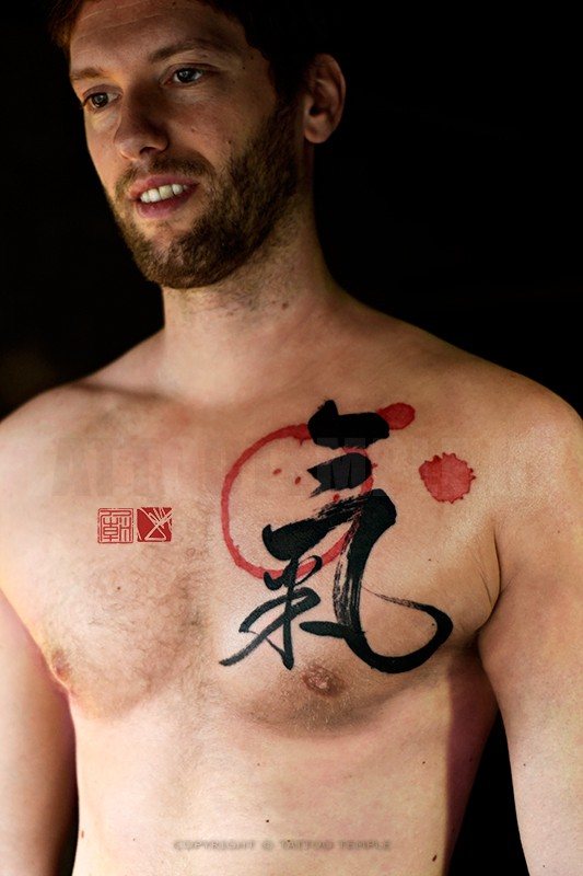 Tatouage de caractères japonais