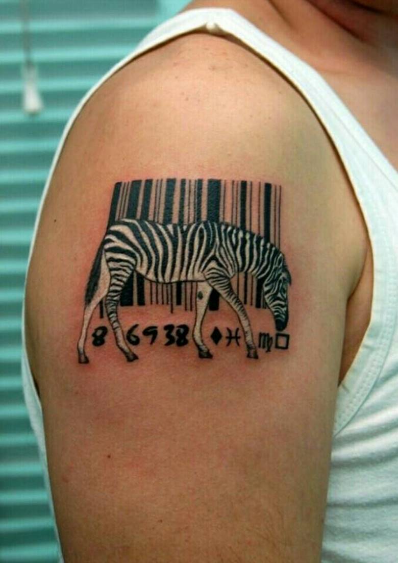 Zebra avec code à barres