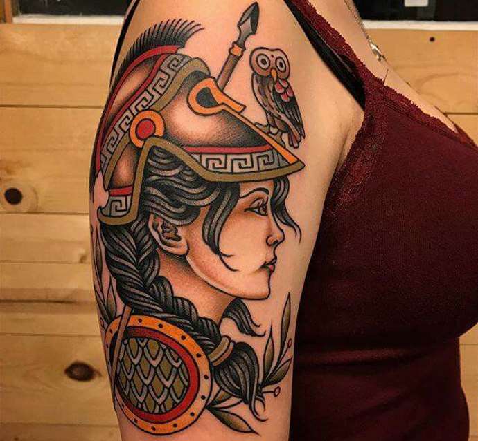 Tatouage femme guerrière