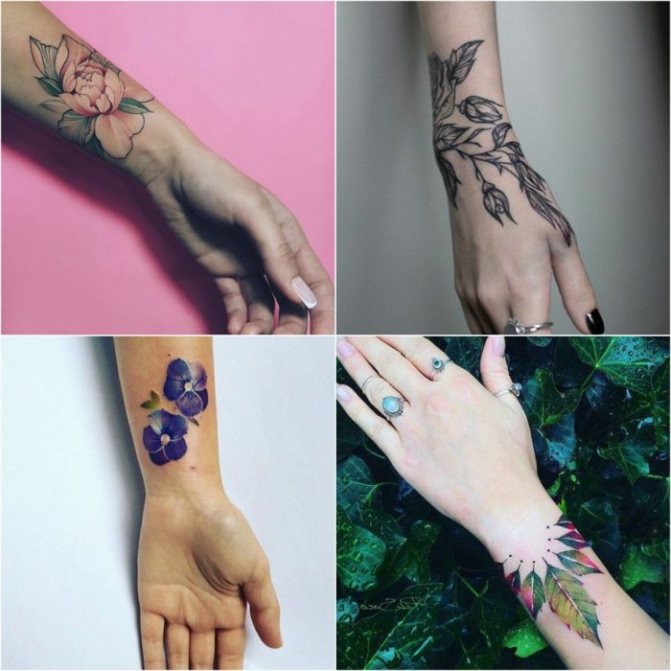 tatouage de femmes à la main - tatouage de filles au poignet - tatouage de filles au poignet