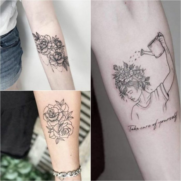 tatouages de femmes sur le bras - tatouages de femmes sur l'avant-bras - tatouages sur l'avant-bras pour les filles