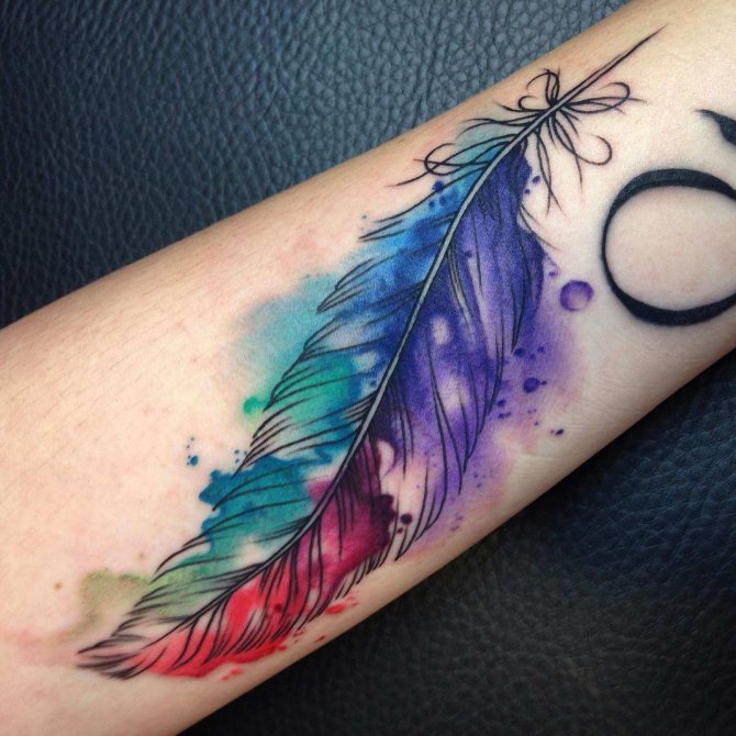 Signification du tatouage d'une plume
