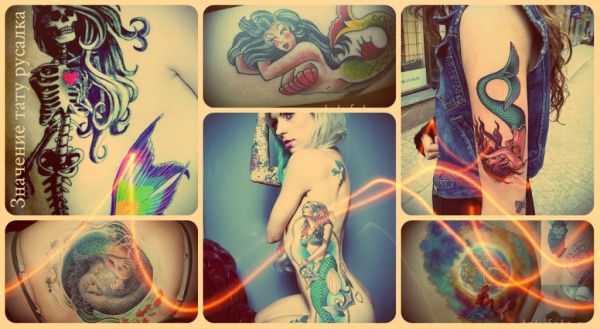 Tatouage signifiant sirène - options de photos de tatouage prêtes à l'emploi