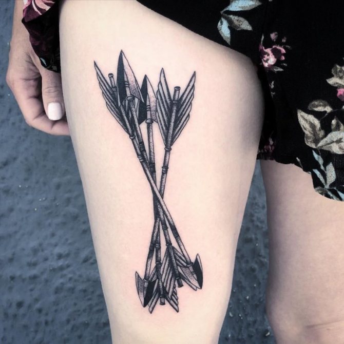 signification de la flèche du tatouage