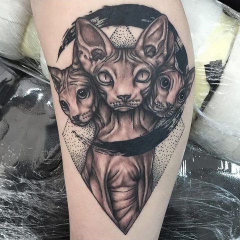 Signification des tatouages de chat pour les filles et les hommes, chats égyptiens, sphinx, tête de chat, noir, ailes, pattes