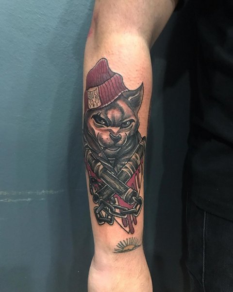 Signification du tatouage de chat pour filles et hommes, chats égyptiens, sphinx, tête de chat, noir, ailes, pattes
