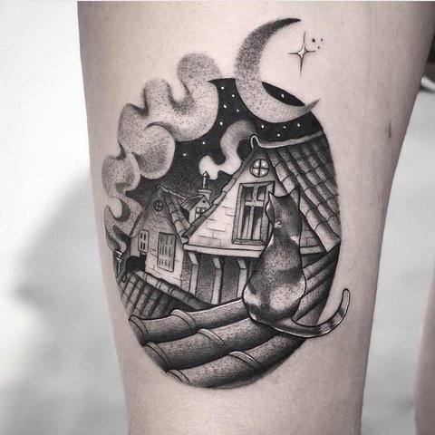 Signification du tatouage de chat pour filles et hommes, chats égyptiens, sphinx, tête de chat, noir, ailes, pattes