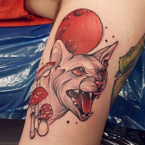 Signification du tatouage de chat pour filles et hommes, chats égyptiens, sphinx, tête de chat, noir, ailes, pattes