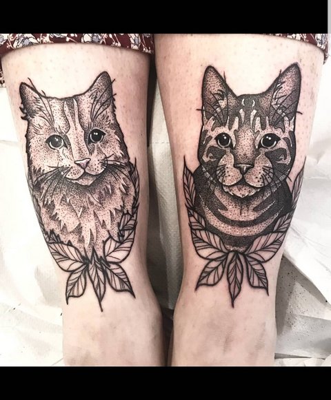 Signification du tatouage de chat pour filles et hommes, chats égyptiens, sphinx, tête de chat, noir, ailes, pattes