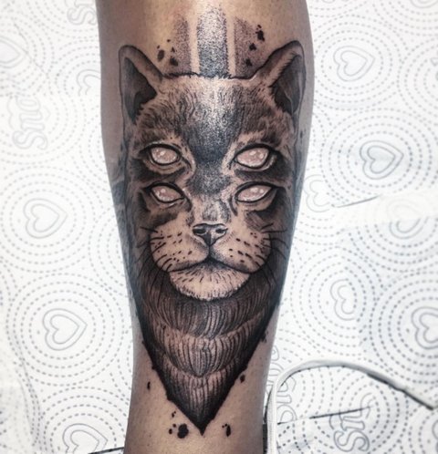Signification du tatouage de chat pour filles et hommes, chats égyptiens, sphinx, tête de chat, noir, ailes, pattes