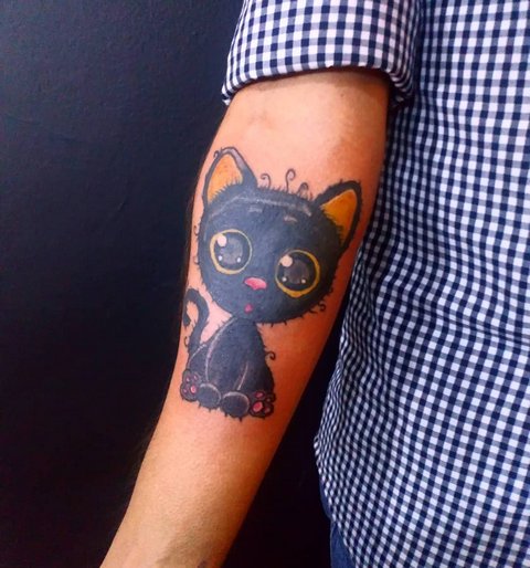 Signification du tatouage de chat pour filles et hommes, chats égyptiens, sphinx, tête de chat, noir, ailes, pattes