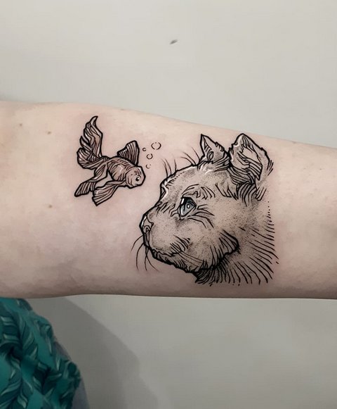 Signification du tatouage de chat pour filles et hommes, chats égyptiens, sphinx, tête de chat, noir, ailes, pattes