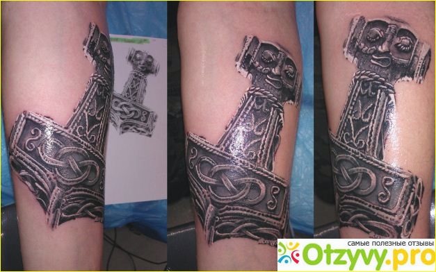 La signification du tatouage Marteau Mjollnir.