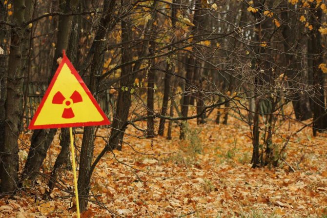 Signe de radiation à Tchernobyl