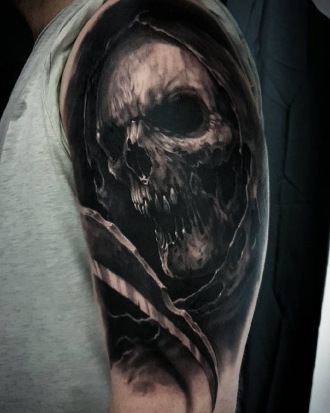 tatouage du signe de la mort