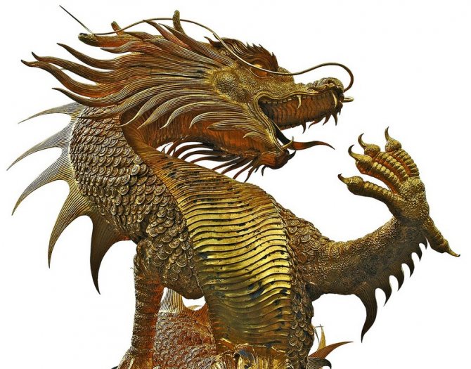 Le dragon d'or par le feng shui