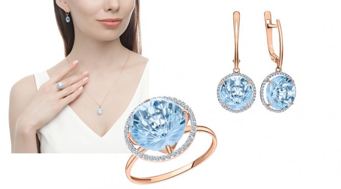 Or serti de topazes et de diamants